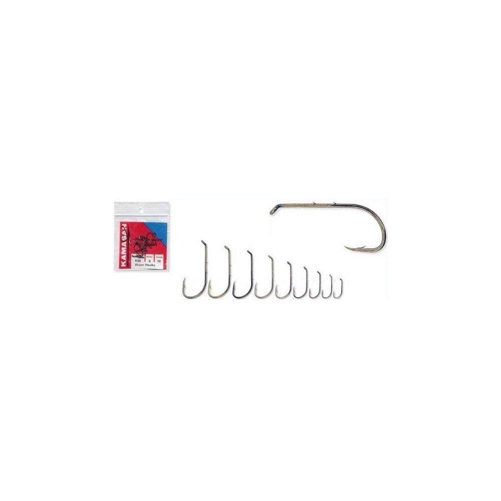 K60 Worm Hook in Packs of 10