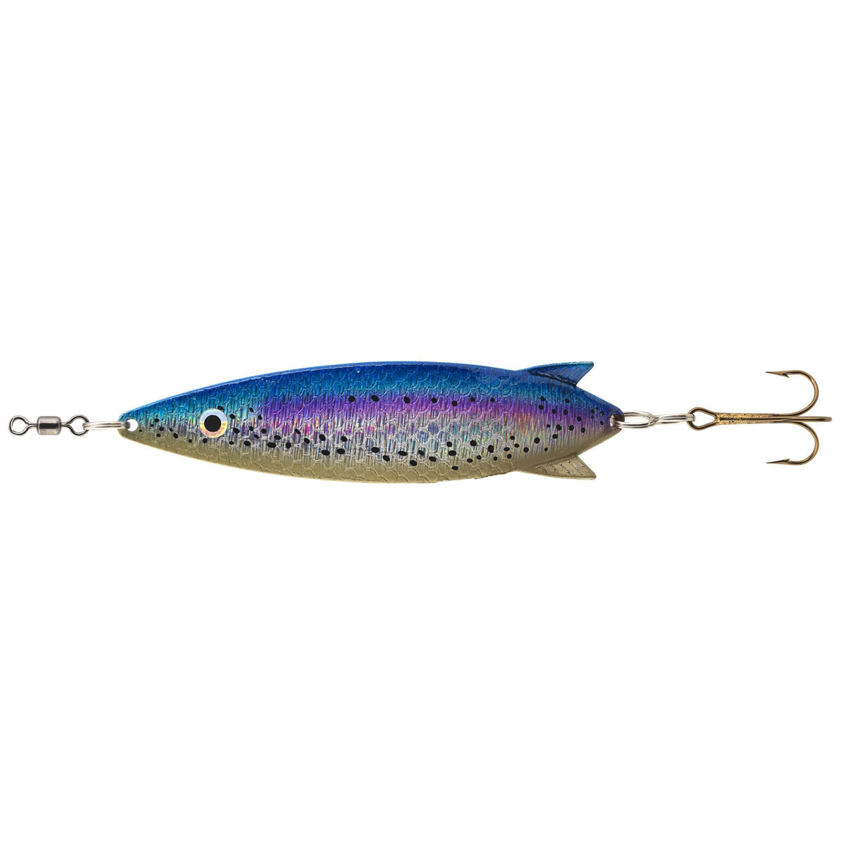 Toby Salmo Lure in Silver/Blue Glitter Pattern