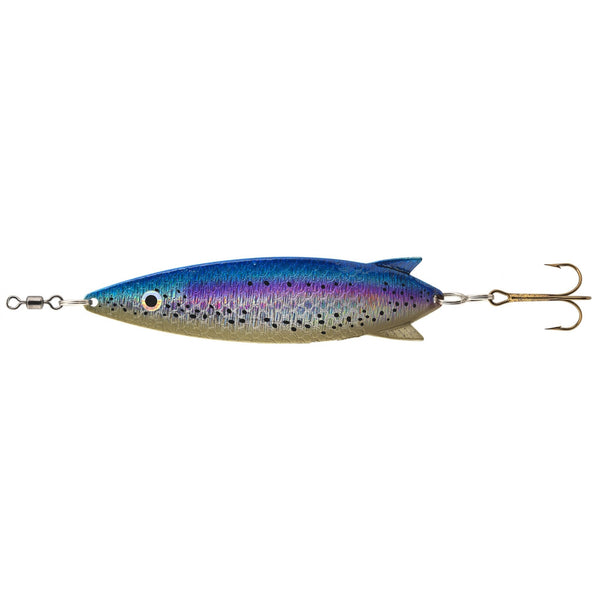 Toby Salmo Lure in Silver/Blue Glitter Pattern