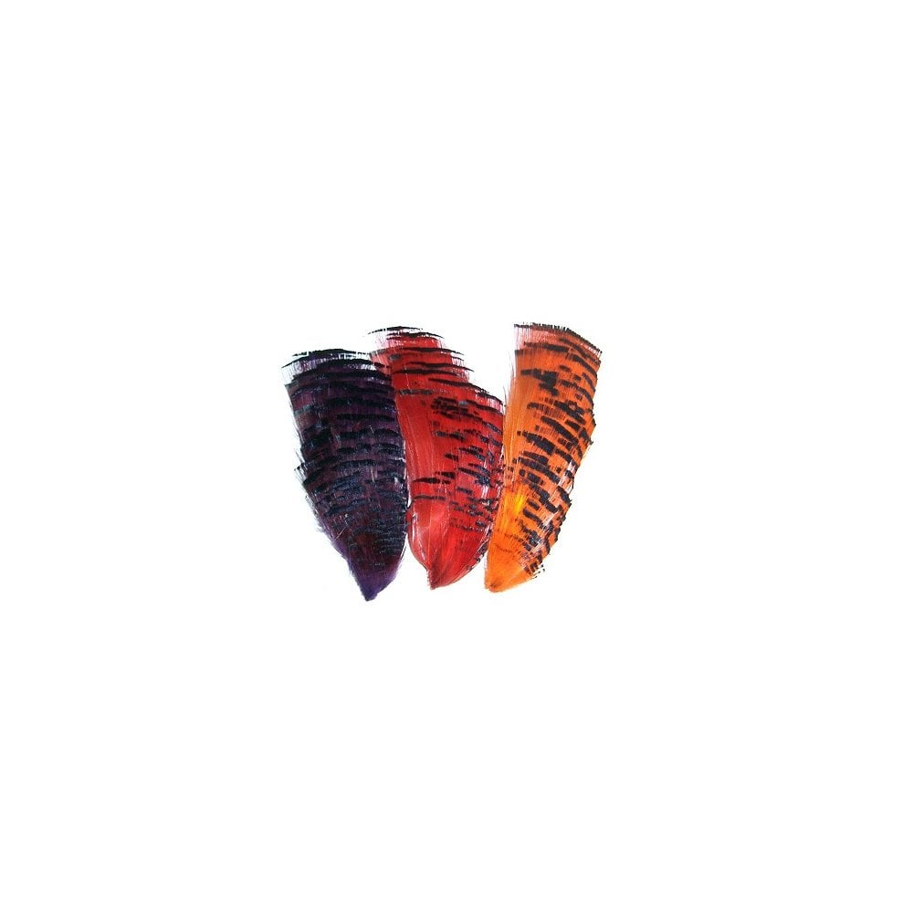 Golden Pheasant Tippet Piece (1/2 Collar) Dyed