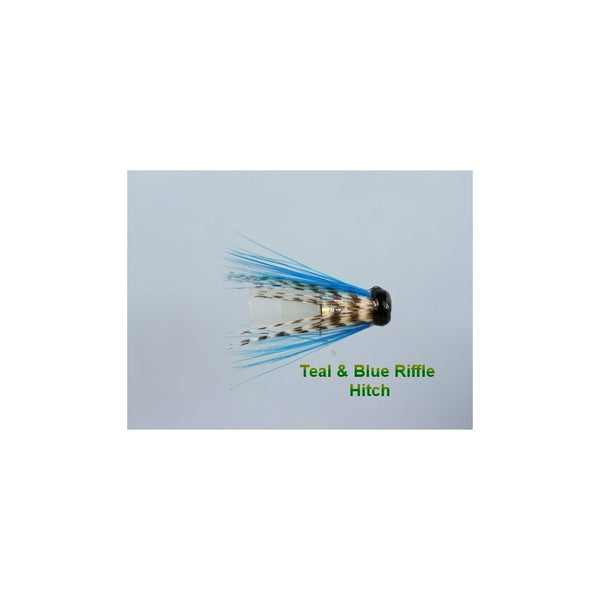 Teal Blue & Silver Riffle Hitch Plastic Tube