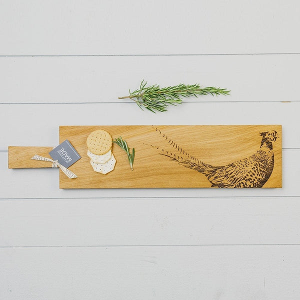 Long Pheasant Oak Serving Paddle