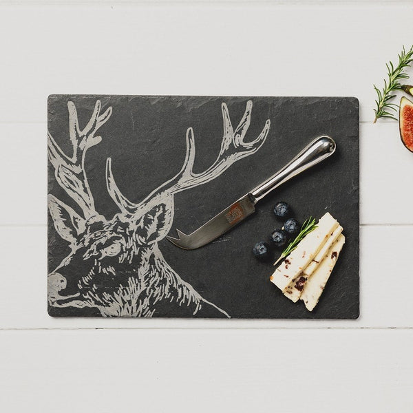 Stag Slate Cheese Board Set