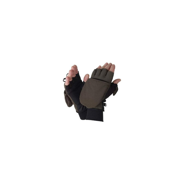 Walpole- Windproof Cold Weather Convertible Mitt - Olive Green/Black