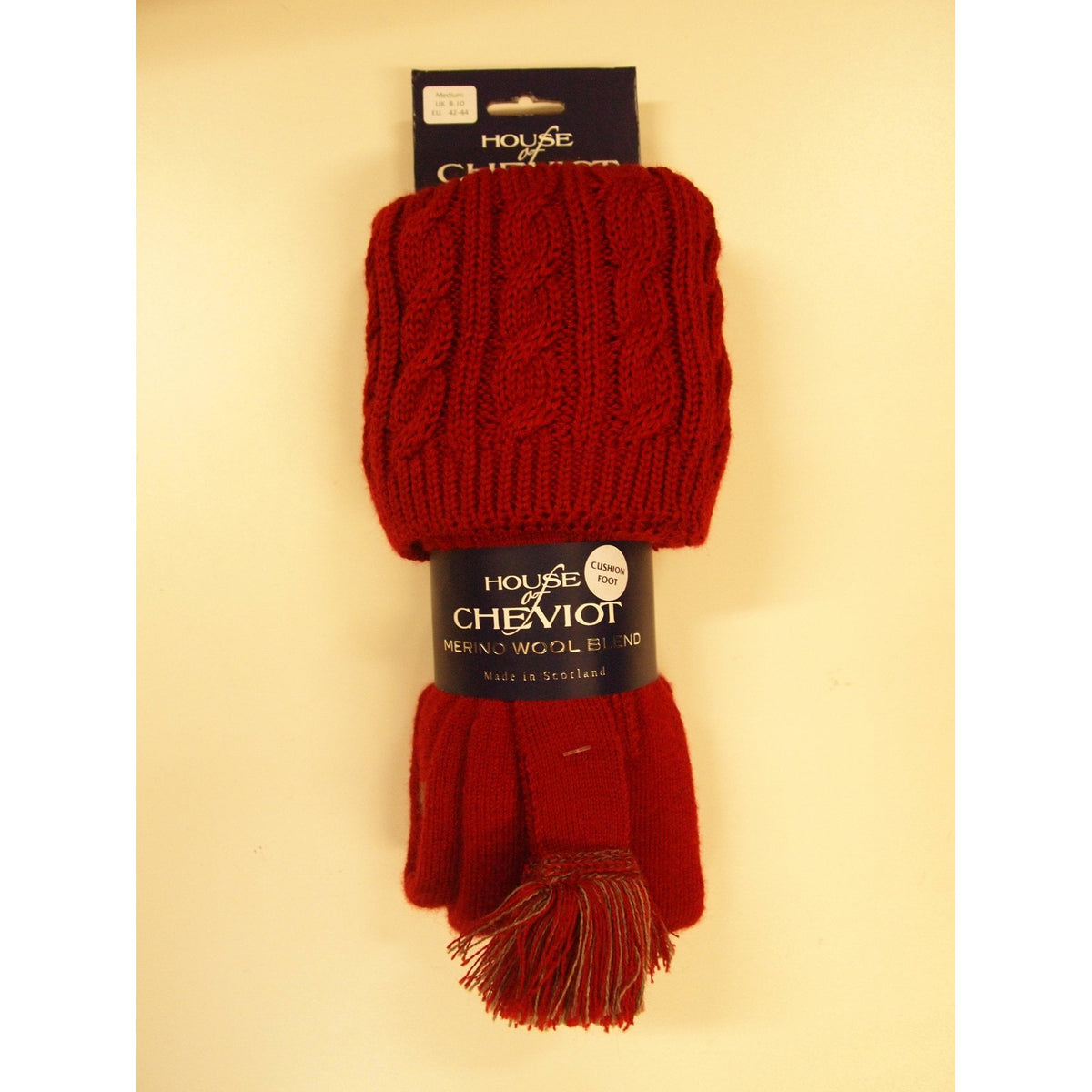 Sutherland Socks with optional Garter in Brick