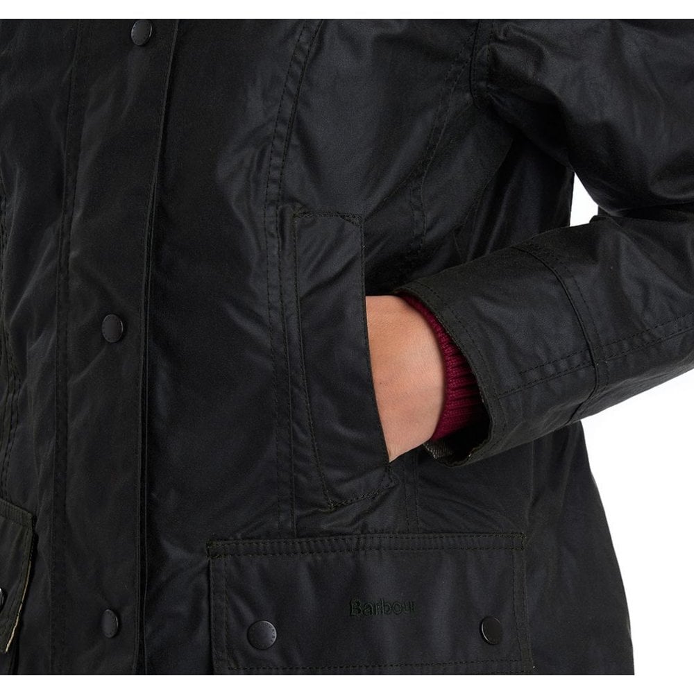Beadnell Ladies Waxed Jacket in Sage
