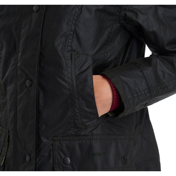 Beadnell Ladies Waxed Jacket in Sage