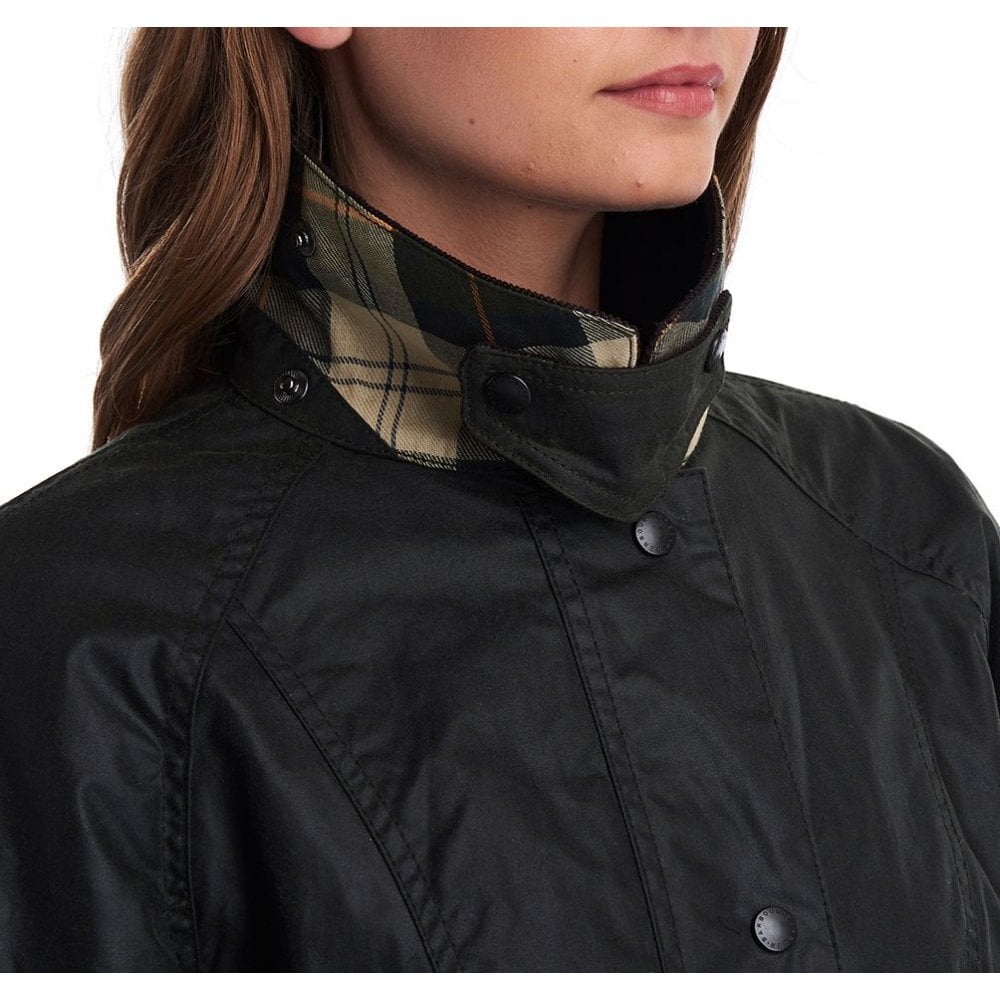 Beadnell Ladies Waxed Jacket in Sage