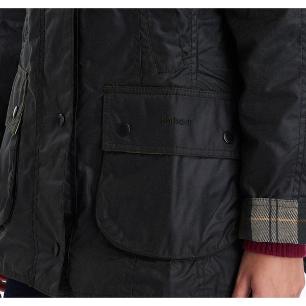 Beadnell Ladies Waxed Jacket in Sage