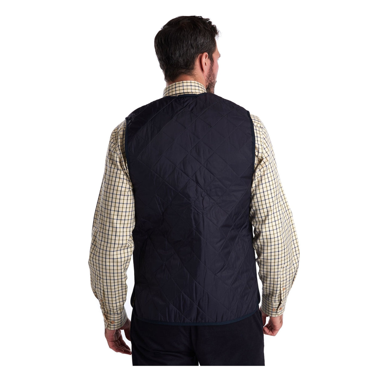 Quilted Waistcoat Zip In Liner - Navy/Dress Tartan