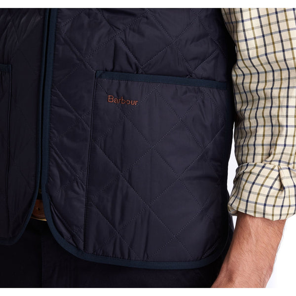 Quilted Waistcoat Zip In Liner - Navy/Dress Tartan