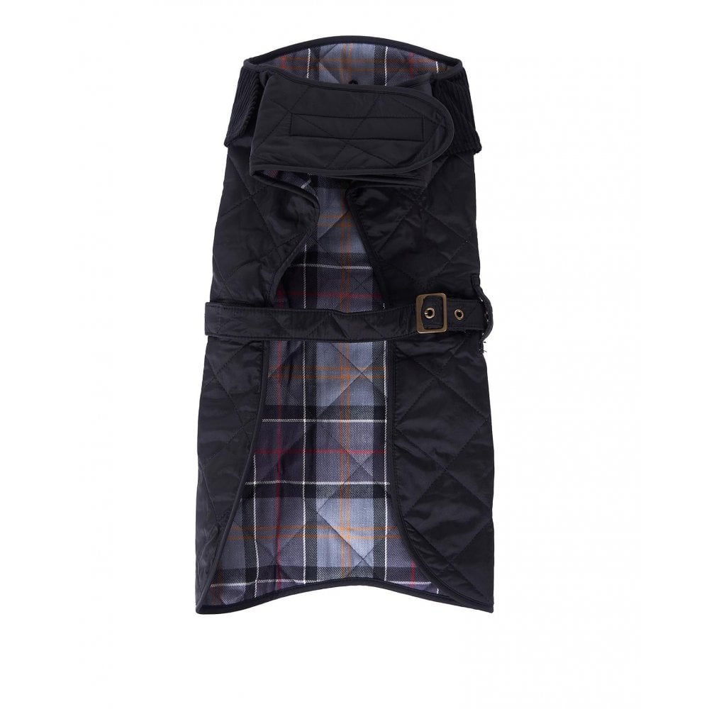 Quilted Dog Coat in Black