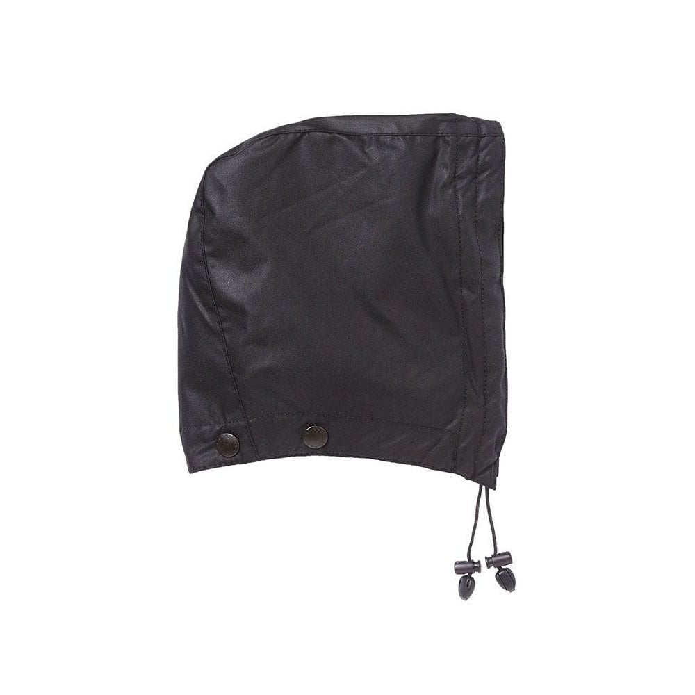 Waxed Cotton Hood in Black