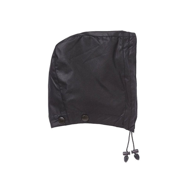 Waxed Cotton Hood in Black