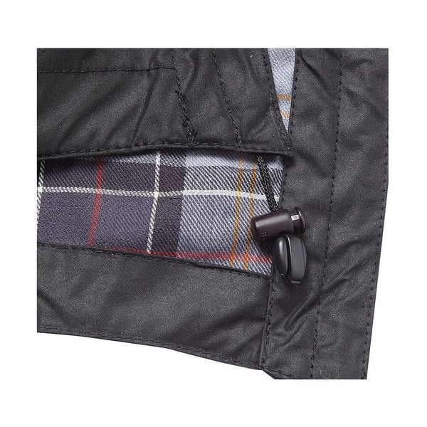 Waxed Cotton Hood in Black