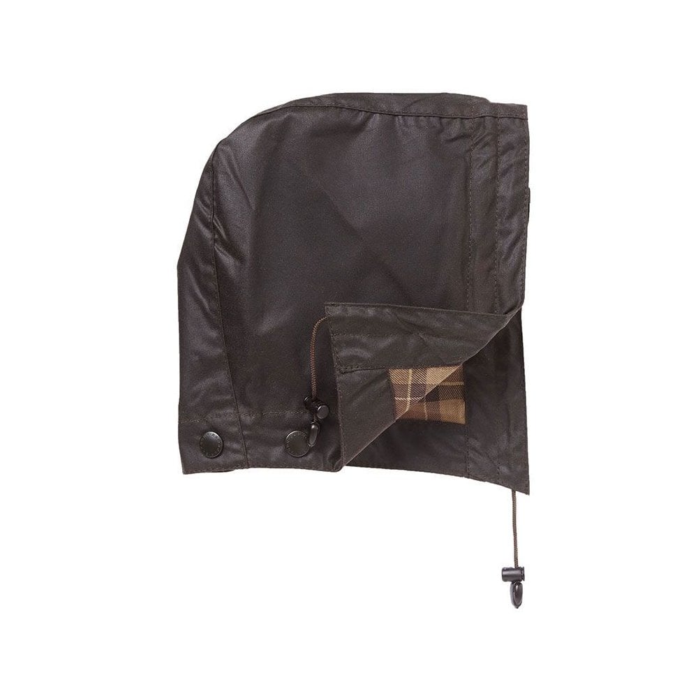 Waxed Cotton Hood in Rustic