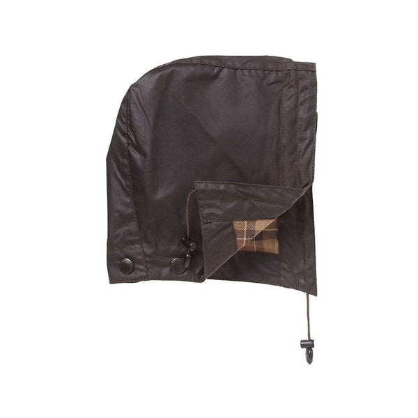 Waxed Cotton Hood in Rustic