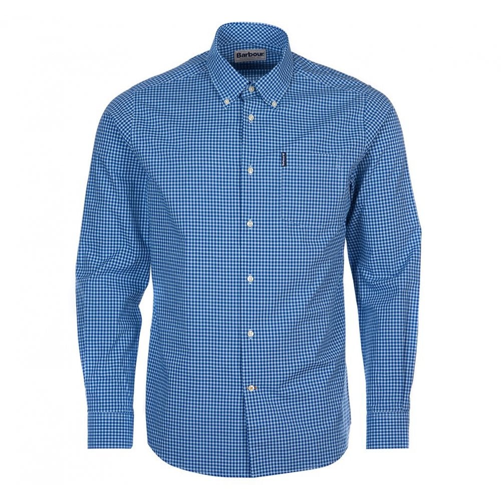 Gingham 2 Tailoured Shirt in Navy