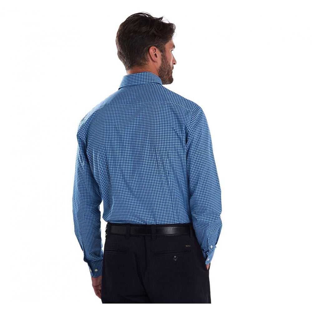 Gingham 2 Tailoured Shirt in Navy