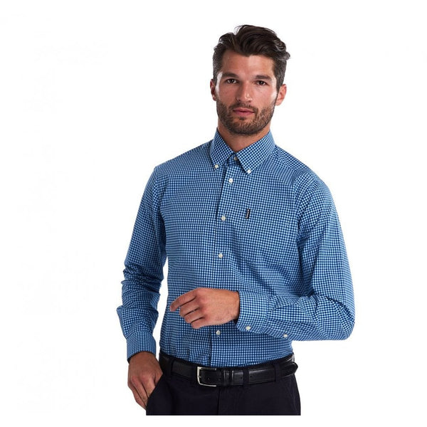 Gingham 2 Tailoured Shirt in Navy