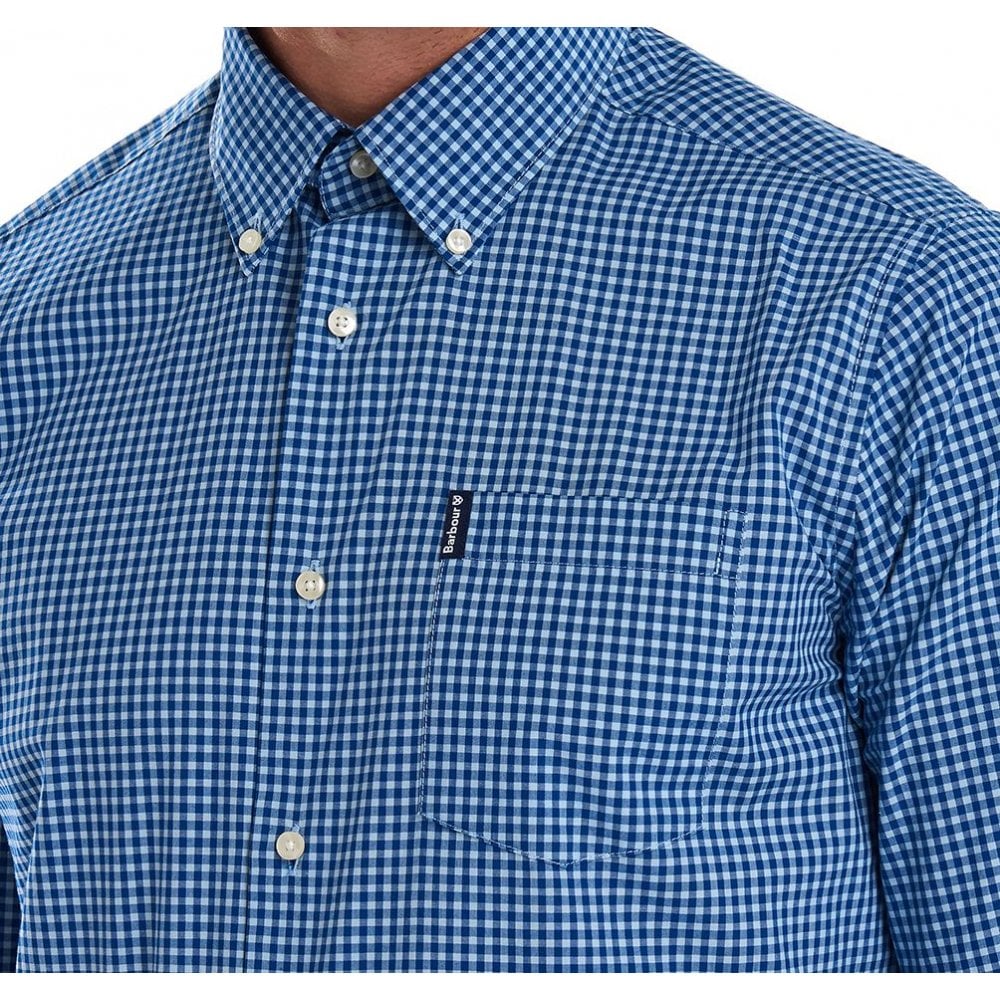 Gingham 2 Tailoured Shirt in Navy