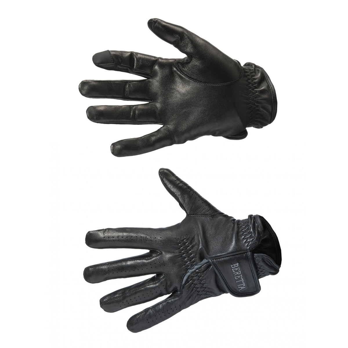 Target Leather Gloves in Black/Grey