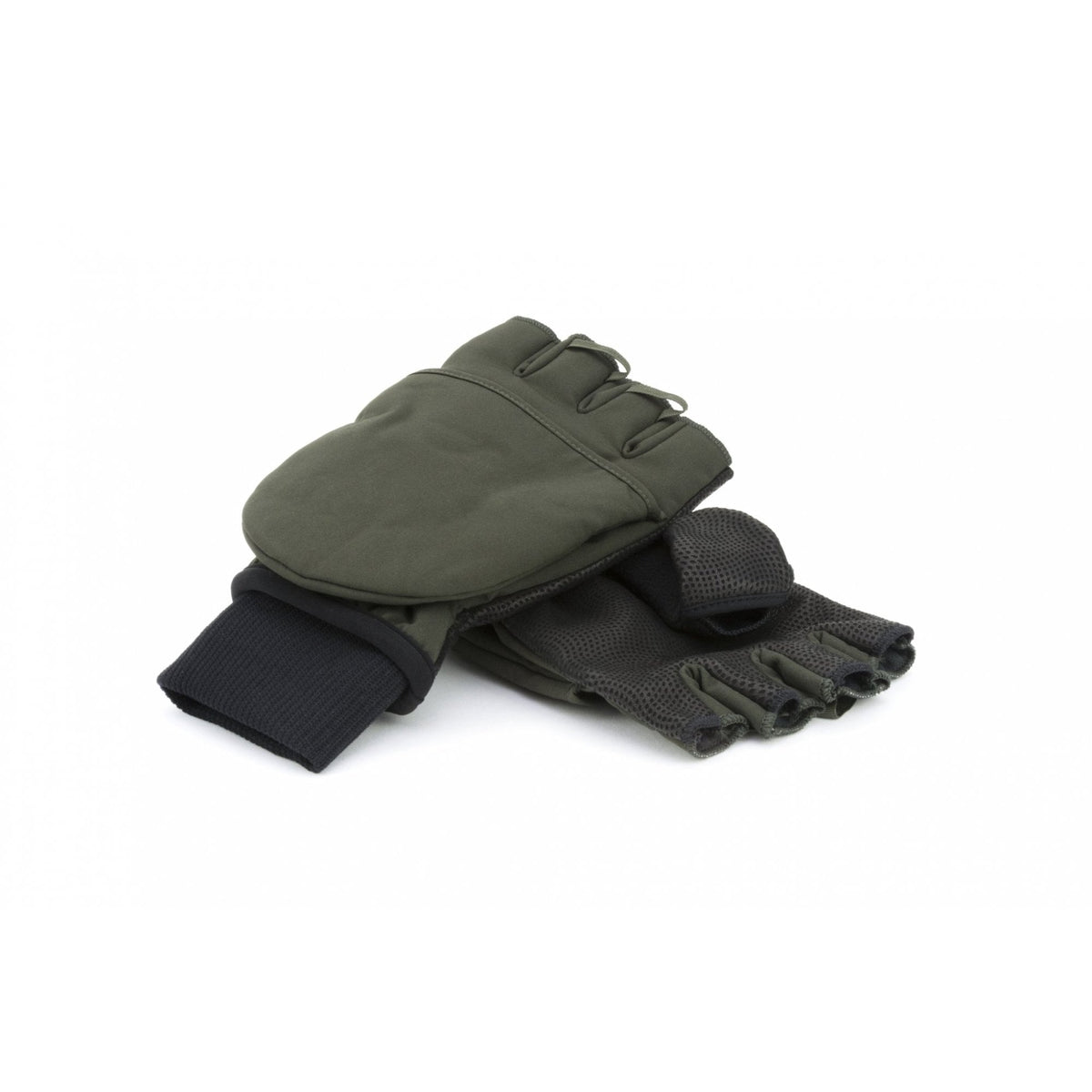 Walpole- Windproof Cold Weather Convertible Mitt - Olive Green/Black