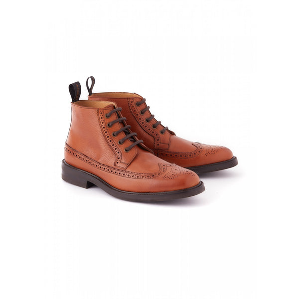 Down Goodyear Brogue Boot - Tan