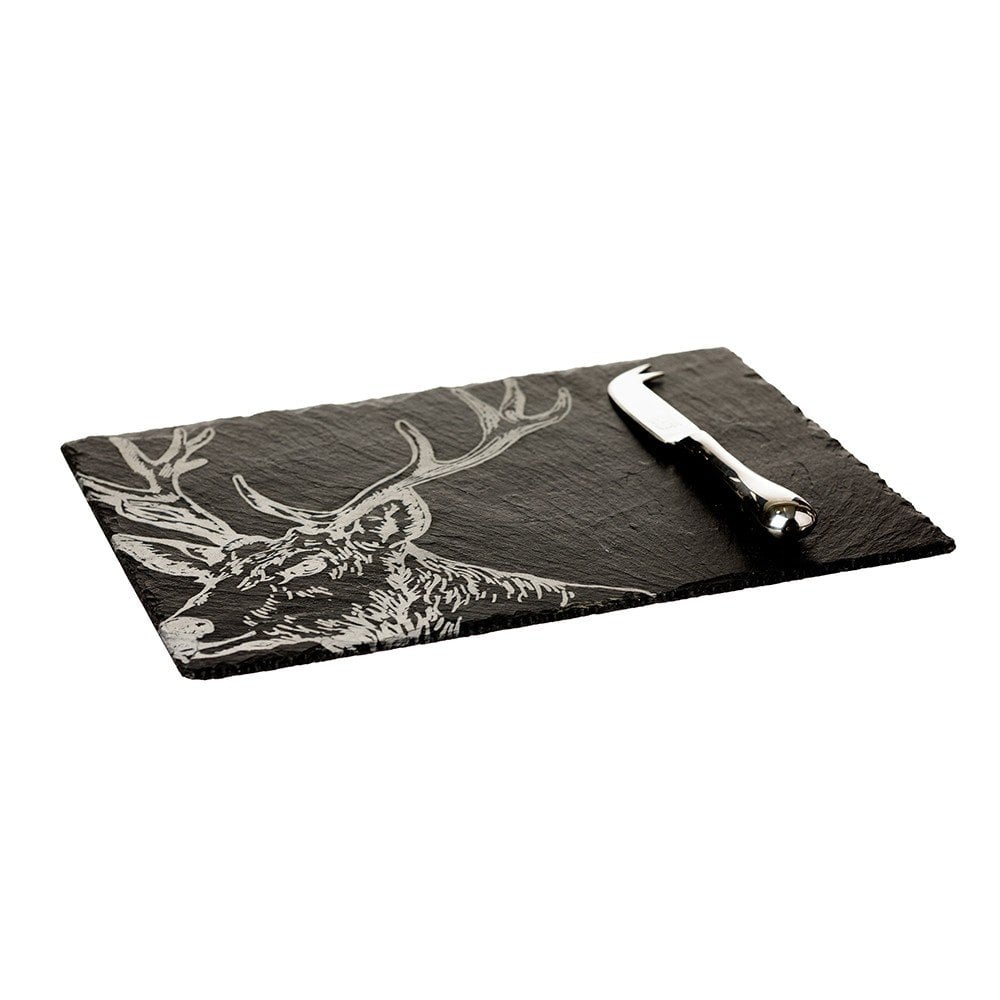 Stag Slate Cheese Board Set