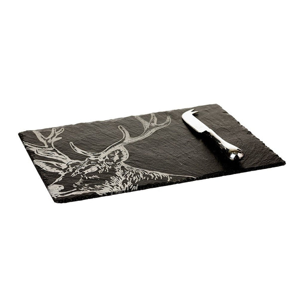Stag Slate Cheese Board Set