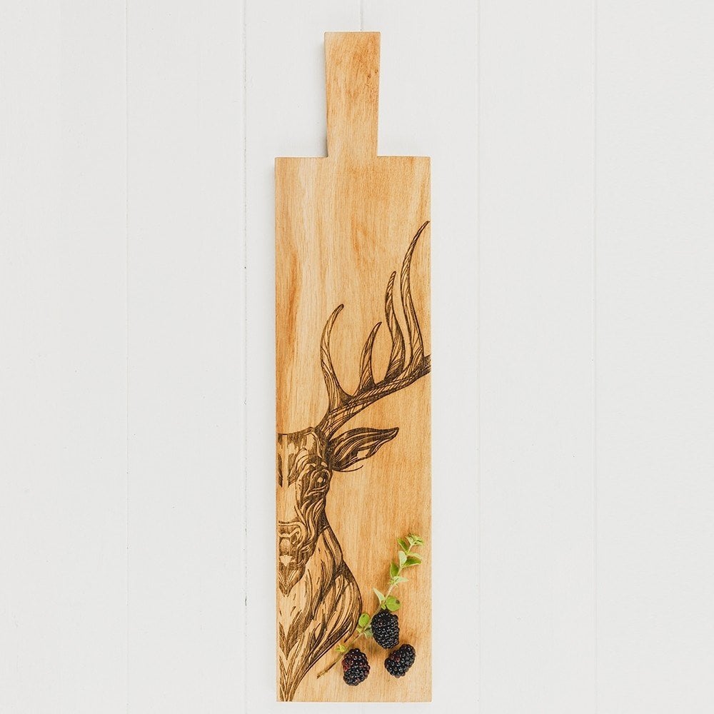 Long Scandi Stag Oak Serving Paddle