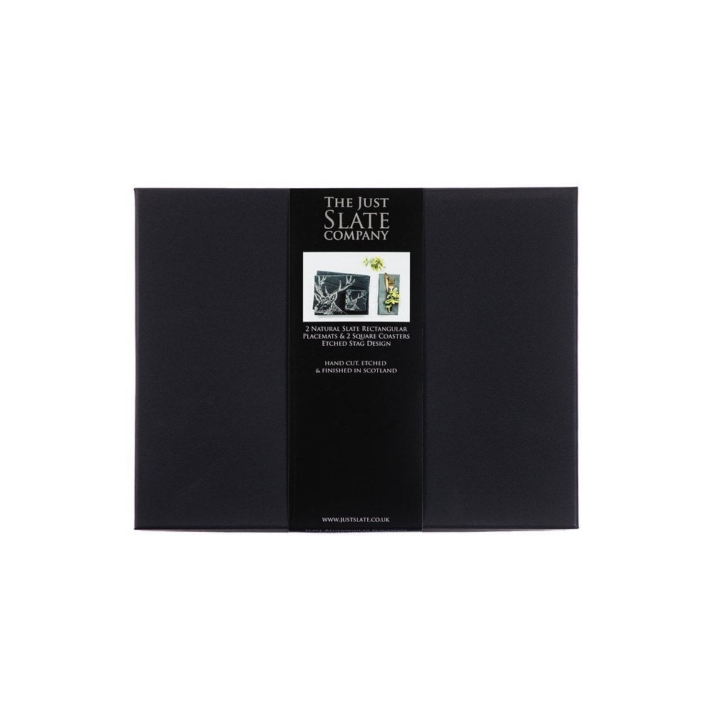 Slate Stag Place Mat and Coaster Gift Set
