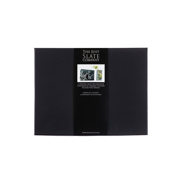 Slate Stag Place Mat and Coaster Gift Set