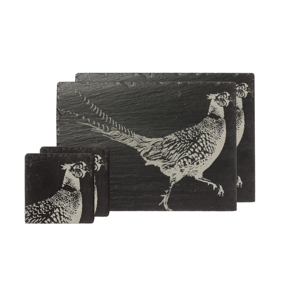 Slate Pheasant Place Mat & Coaster Gift Set