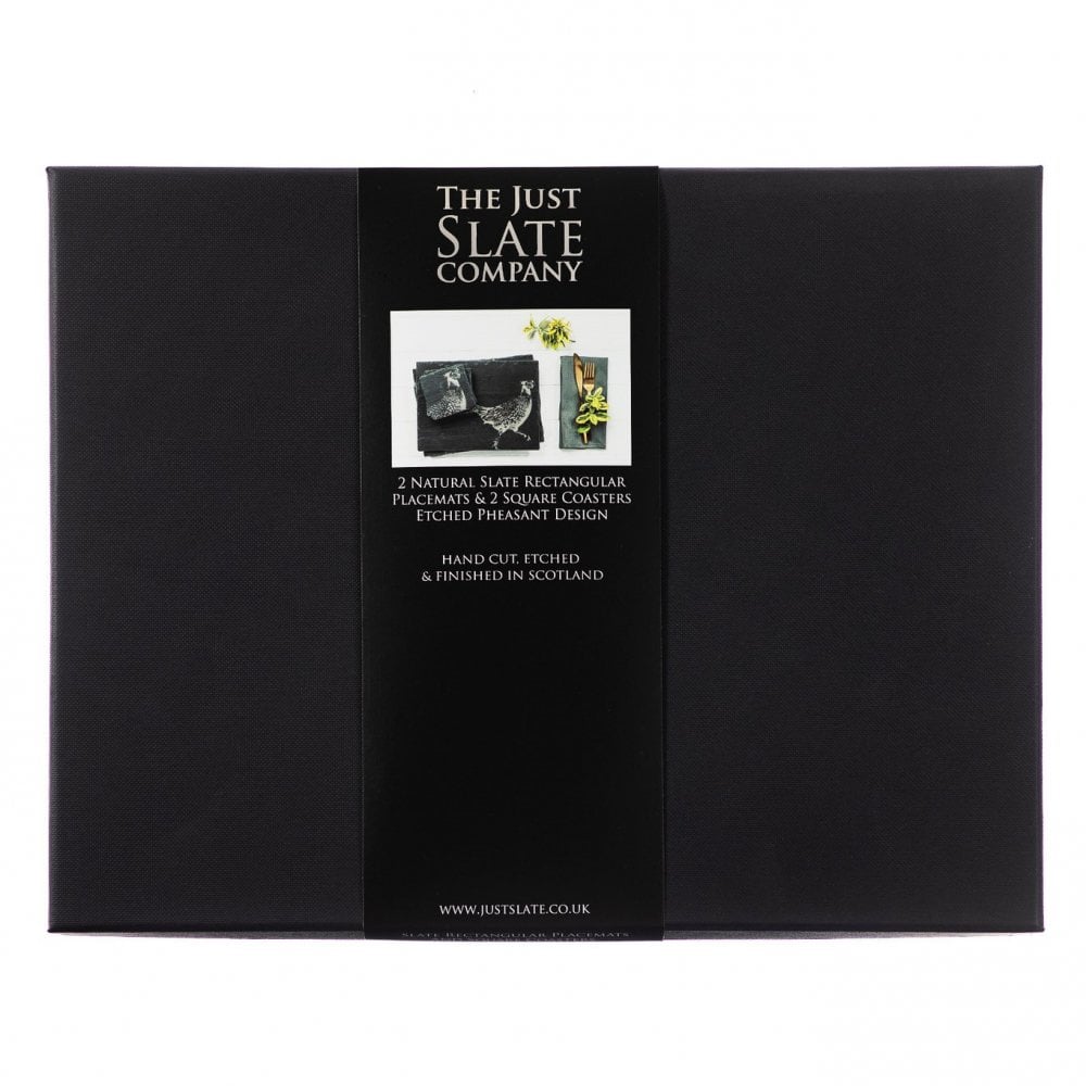 Slate Pheasant Place Mat & Coaster Gift Set