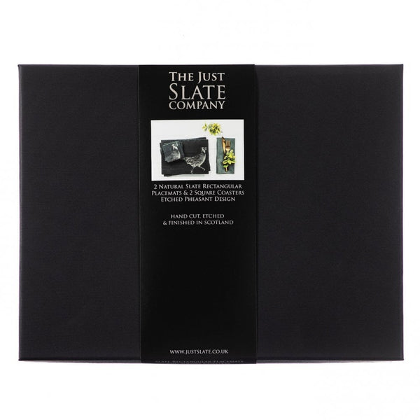 Slate Pheasant Place Mat & Coaster Gift Set