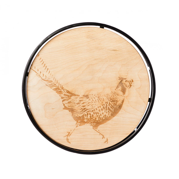 Round Sycamore Pheasant Serving Tray