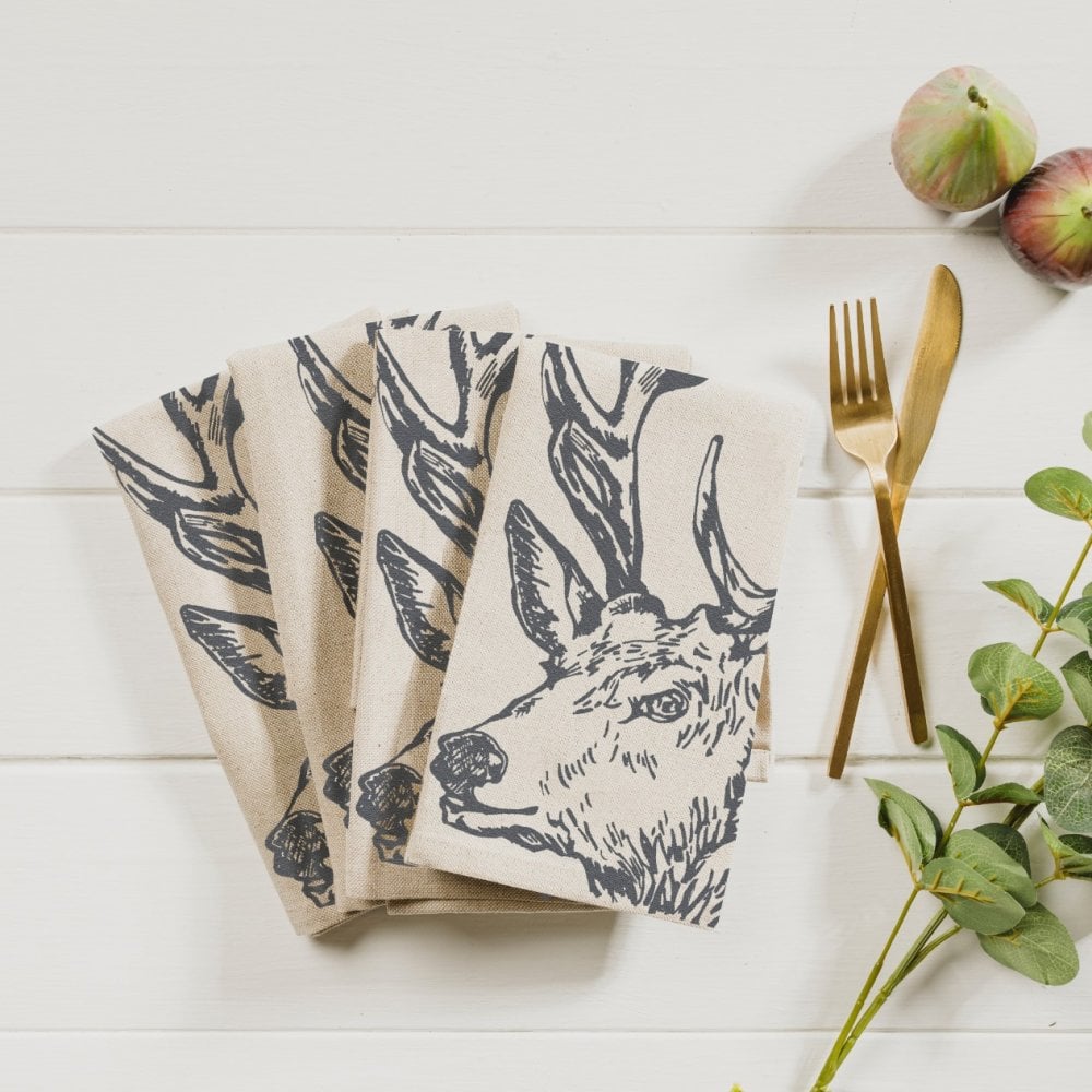 Stag Linen Napkins