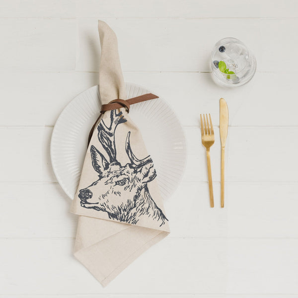 Stag Linen Napkins