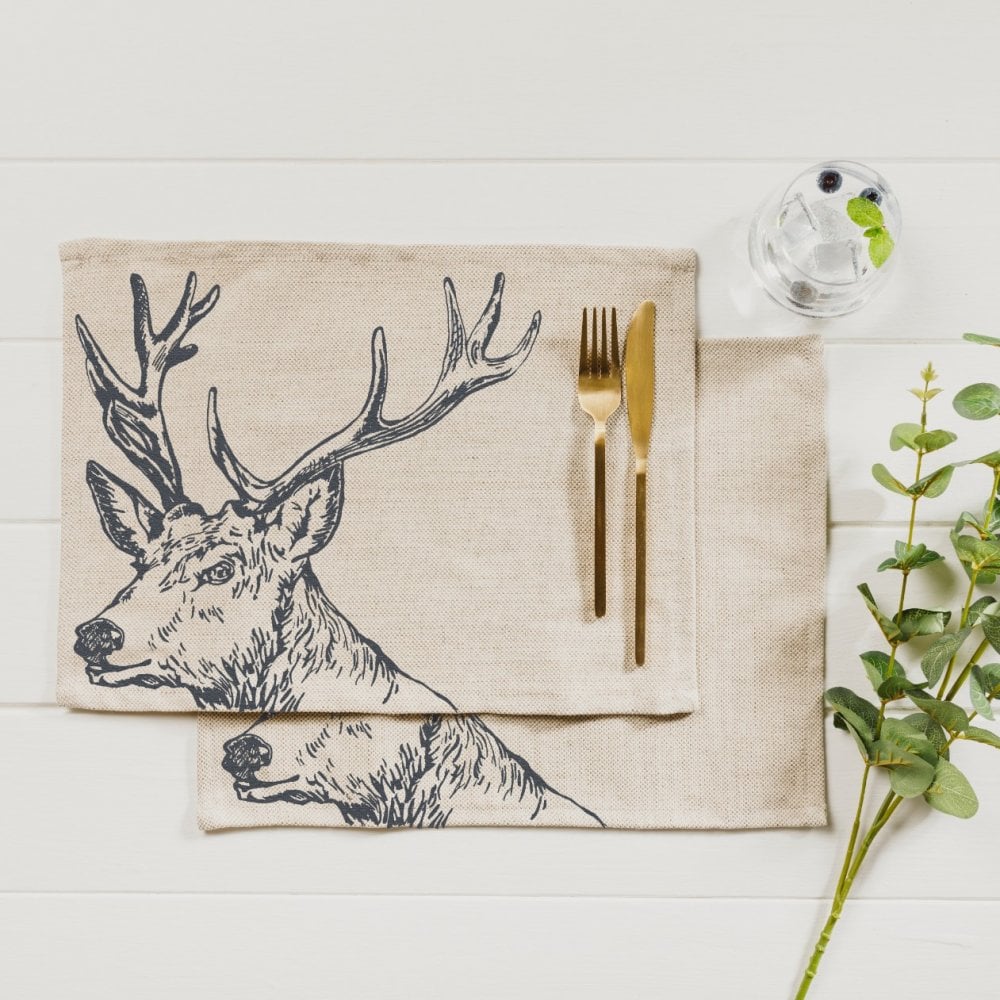 Stag Linen Place Mats