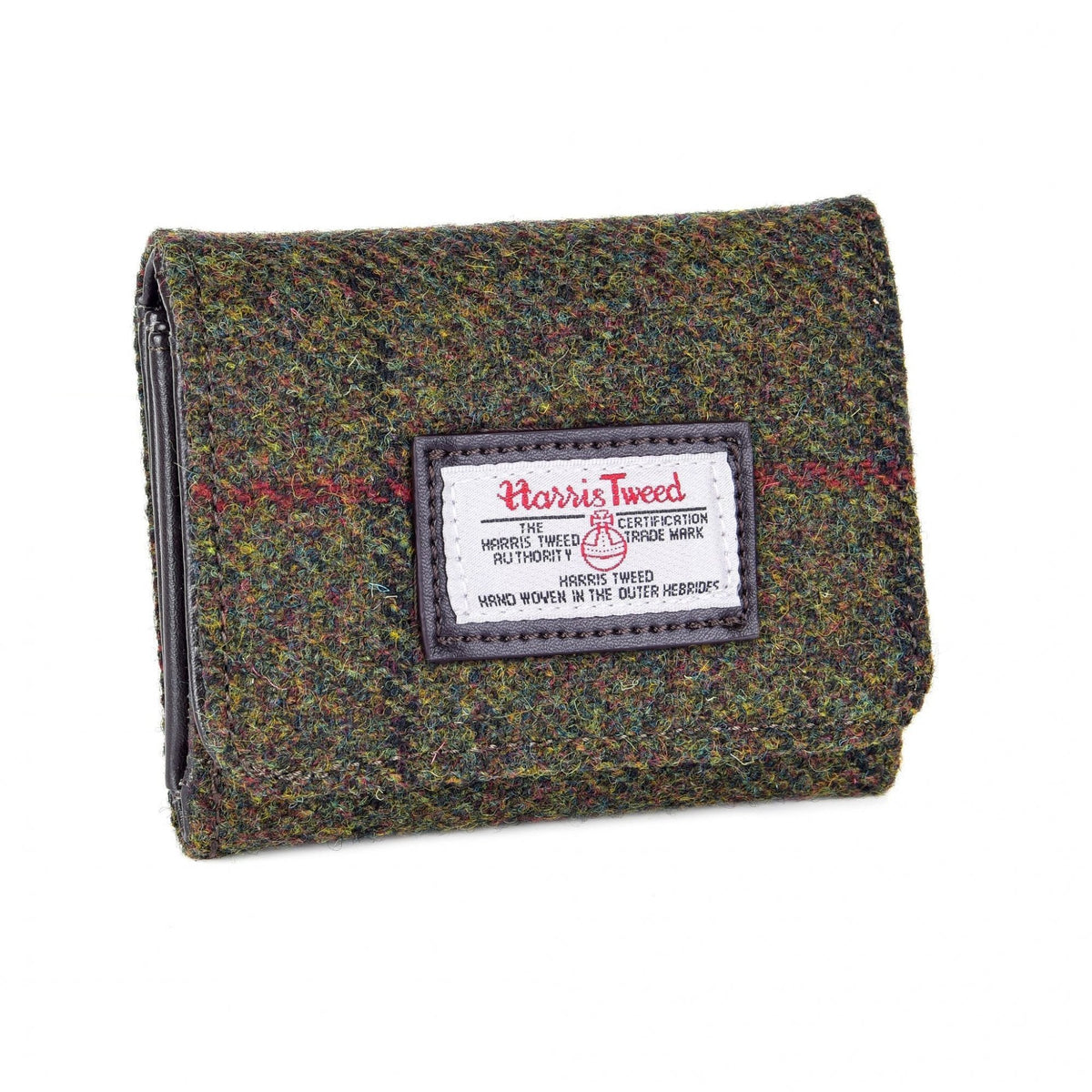 Mary Harris Tweed Purse in Olive/Wine