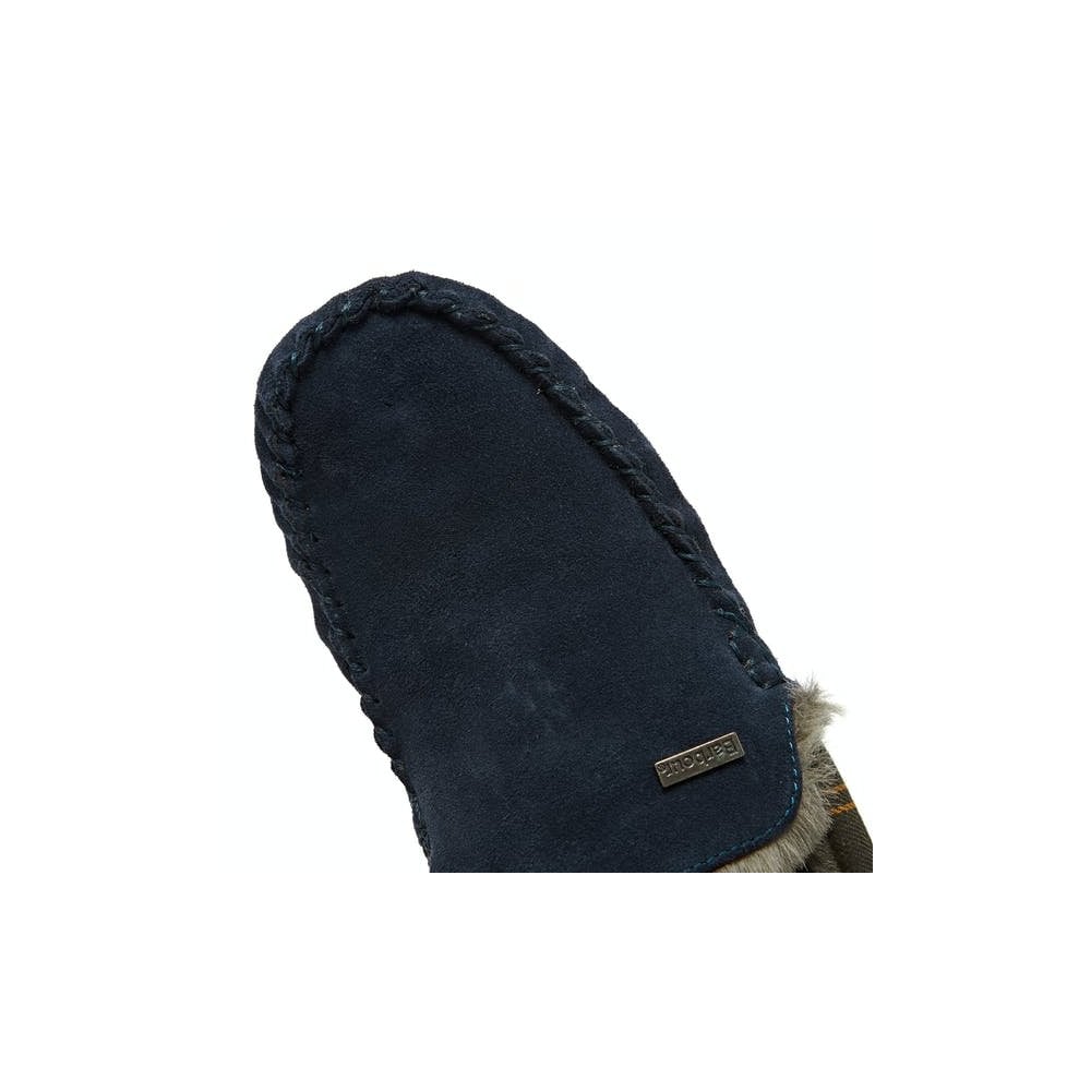 Monty Men's Suede Slippers - Navy