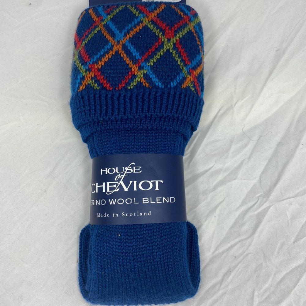 Lady Melrose Shooting Sock - Mid Blue