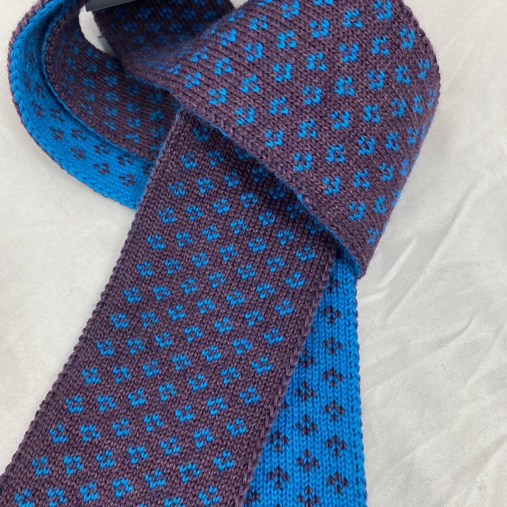 Boughton Wool Necktie - Thistle/Ocean