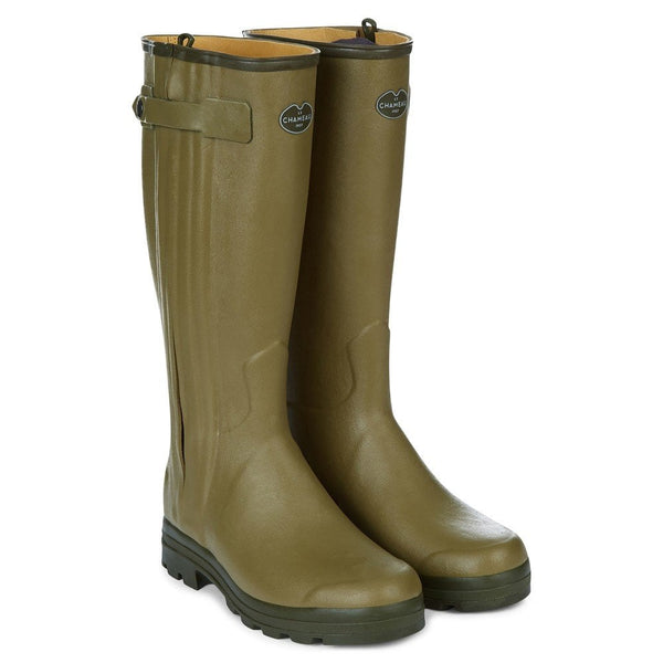 Men's Chasseur Leather Lined Wellington Boots - Vert Vierzon