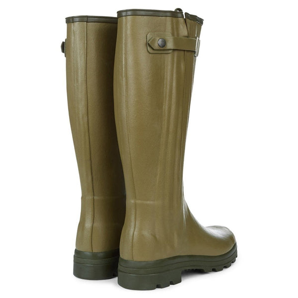 Men's Chasseur Leather Lined Wellington Boots - Vert Vierzon