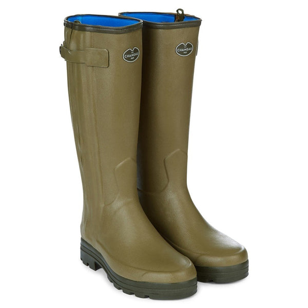 Men's Chasseur Neoprene Lined Wellington Boots - Vert Vierzon