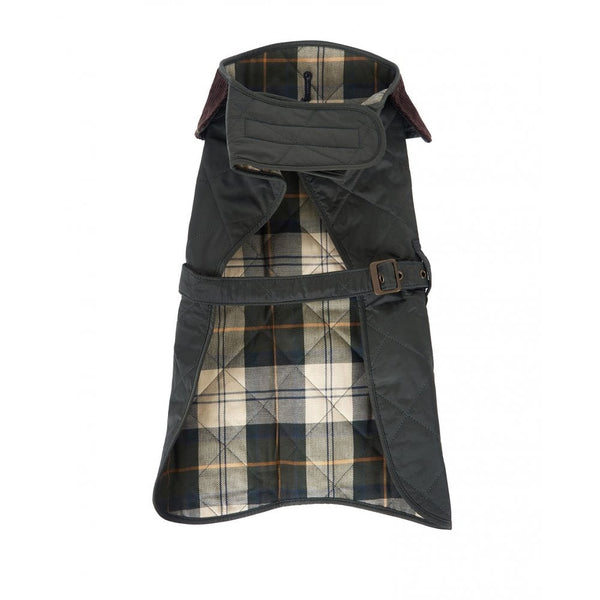 Quilted Dog Coat in Olive