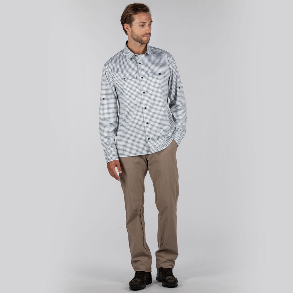 Findhorn Technical Fishing Shirt in Dark Olive Check