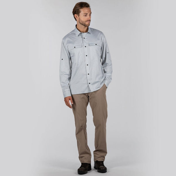 Findhorn Technical Fishing Shirt in Dark Olive Check